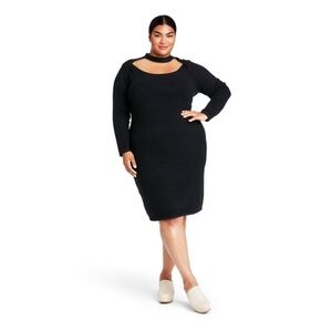 NWT Victor Glemaud X Target Long Sleeves Sweater Dress plus size 1X black